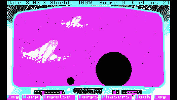 Игра CGA Trek, скриншот