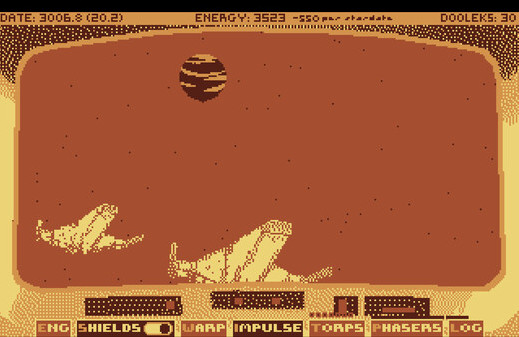 Игра CGA Trek, скриншот