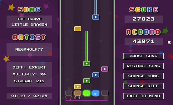 Игра Chiptune Champion, скриншот