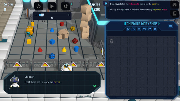 Игра ChipWits, скриншот
