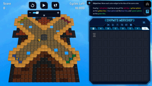 Игра ChipWits, скриншот