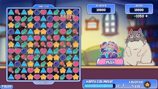 Игра Chowdown Kitty, скриншот