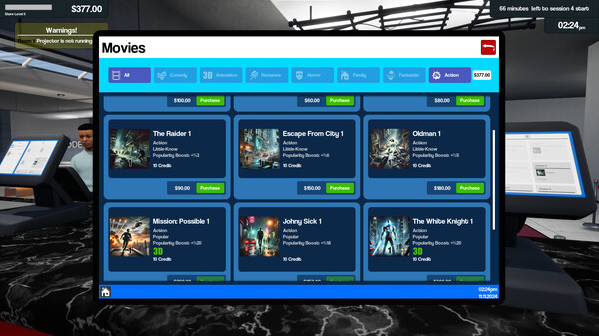 Игра Cinemaster Cinema Simulator, скриншот