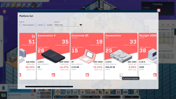 Игра City Game Studio: a tycoon about game dev, скриншот