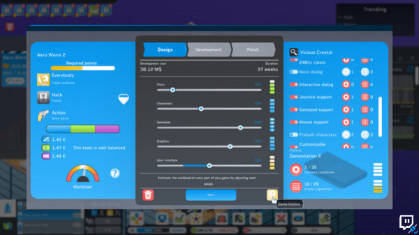 Игра City Game Studio: a tycoon about game dev, скриншот