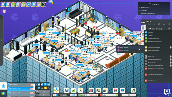 Игра City Game Studio: a tycoon about game dev, скриншот