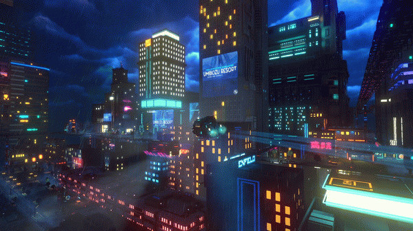 Игра Cloudpunk, скриншот