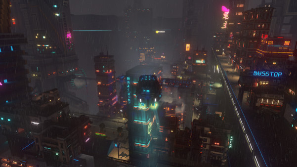Игра Cloudpunk, скриншот