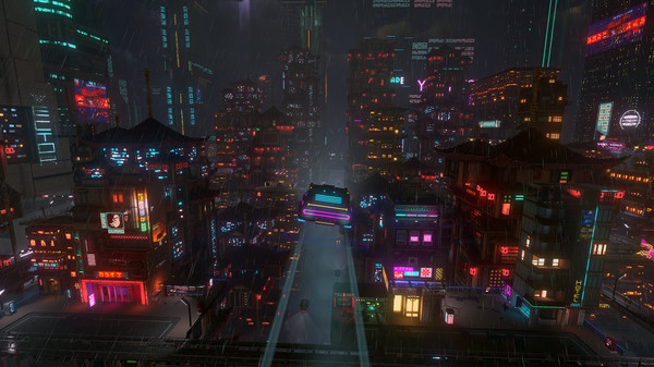 Игра Cloudpunk, скриншот