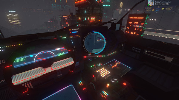 Игра Cloudpunk, скриншот