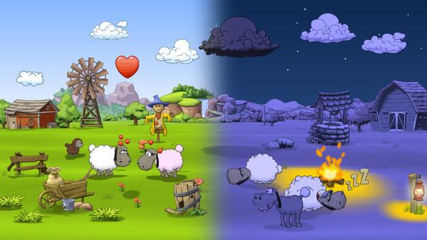 Игра Clouds & Sheep 2, скриншот