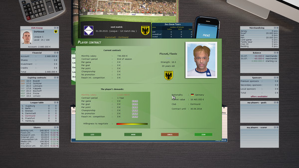 Игра Club Manager 2016, скриншот