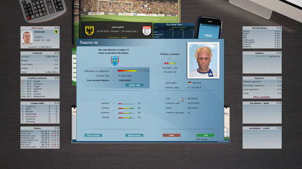 Игра Club Manager 2016, скриншот