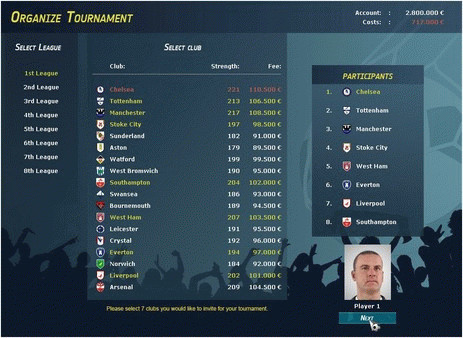 Игра Club Manager 2017, скриншот