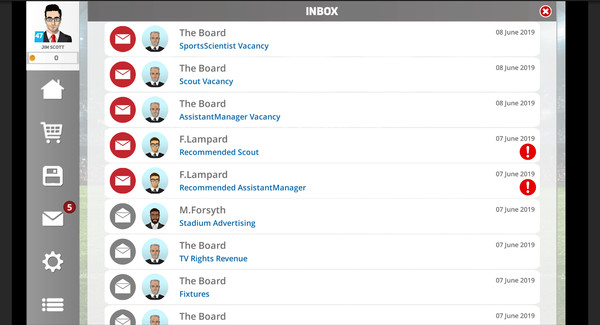 Игра Club Soccer Director PRO 2020, скриншот