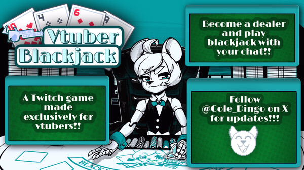 Игра Cole Dingo's Vtuber Blackjack, скриншот