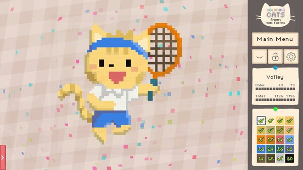 Игра Coloring Cats: Sports With Friends, скриншот