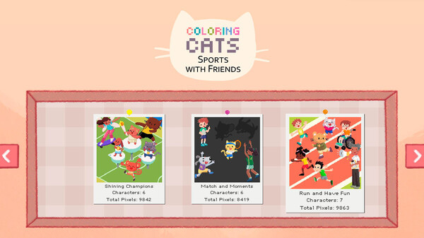 Игра Coloring Cats: Sports With Friends, скриншот