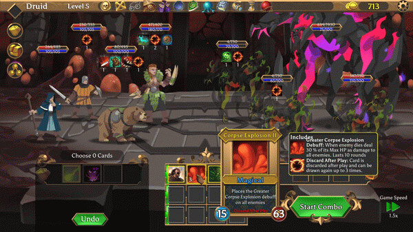 Игра Combo Card Clashers, скриншот