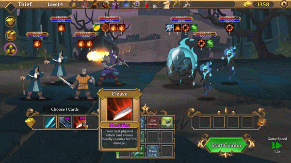 Игра Combo Card Clashers, скриншот