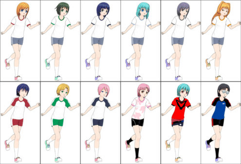 Игра ComiPo! Summer Uniform & Sportswear, скриншот