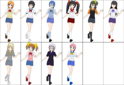 Игра ComiPo! Summer Uniform & Sportswear, скриншот