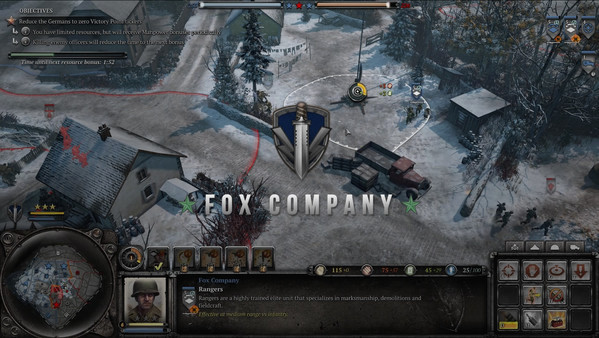 Игра Company of Heroes 2 - Ardennes Assault: Fox Company Rangers, скриншот