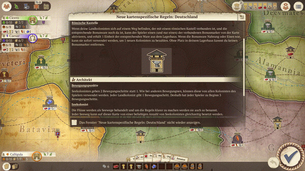 Игра Concordia: Digital Edition - Britannia & Germania, скриншот