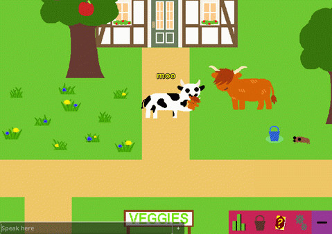 Игра Cow Life Sim RPG, скриншот