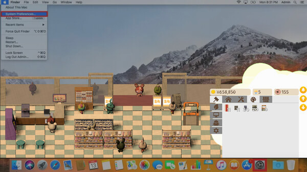 Игра Cozy Desktop Konbini, скриншот