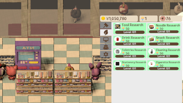 Игра Cozy Desktop Konbini, скриншот