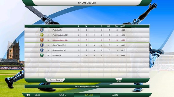 Игра Cricket Captain 2016, скриншот