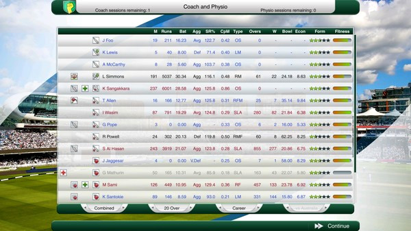 Игра Cricket Captain 2017, скриншот