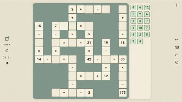 Игра Cross Math - Logic Number Puzzle, скриншот