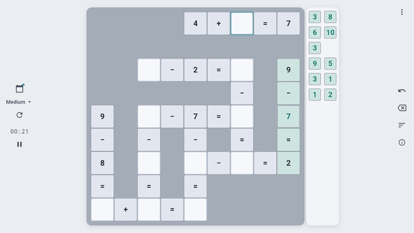 Игра Cross Math - Logic Number Puzzle, скриншот