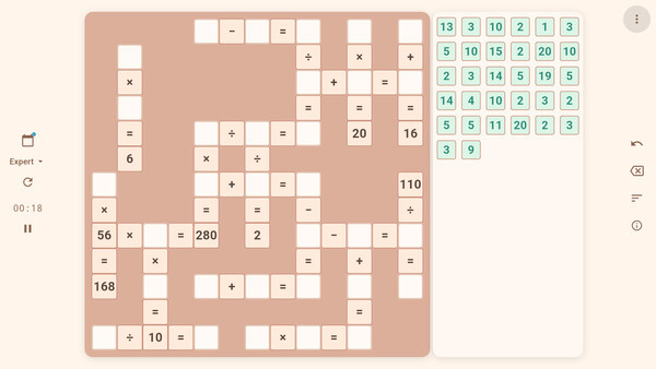 Игра Cross Math - Logic Number Puzzle, скриншот