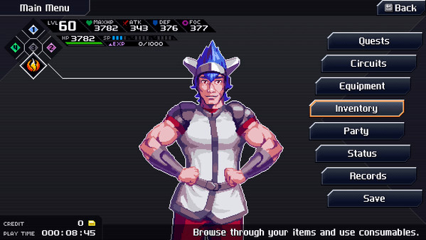 Игра CrossCode Manlea Skin, скриншот