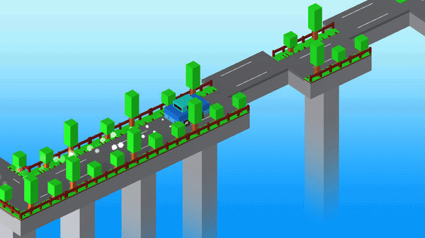 Игра Crossy Bridge, скриншот