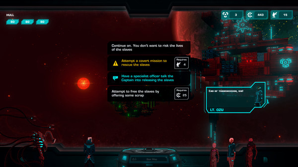 Игра Crying Suns, скриншот