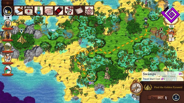 Игра Curious Expedition 2, скриншот