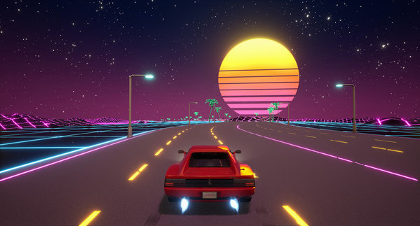 Игра Cyber OutRun, скриншот
