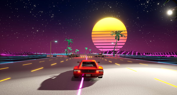 Игра Cyber OutRun, скриншот