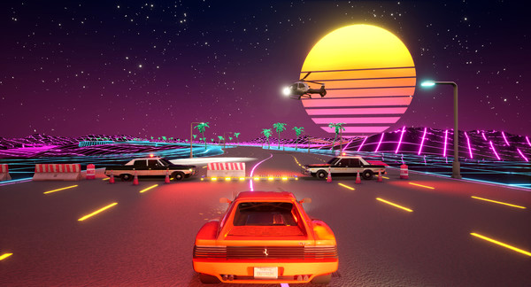 Игра Cyber OutRun, скриншот