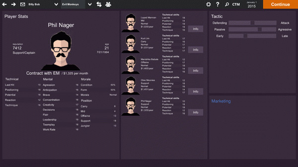Игра Cyber Team Manager, скриншот