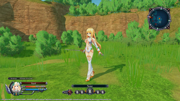 Игра Cyberdimension Neptunia: 4 Goddesses Online - Green Heart Holy Robe, скриншот