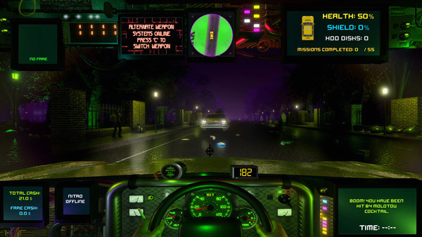 Игра CyberTaxi, скриншот