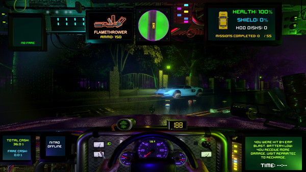 Игра CyberTaxi, скриншот
