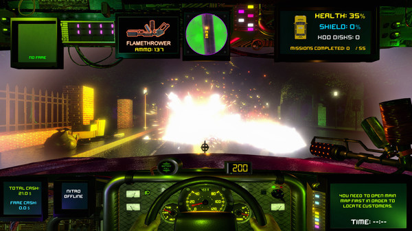 Игра CyberTaxi, скриншот