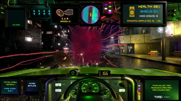 Игра CyberTaxi, скриншот