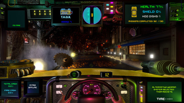 Игра CyberTaxi, скриншот
